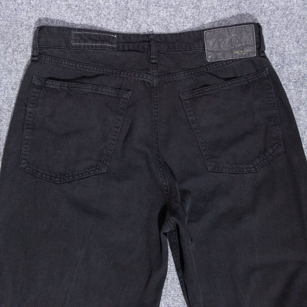 Rag & Bone Logan Mid Rise Wide Leg Black Denim Relaxed Jeans Women's 30 - Picture 7 of 7